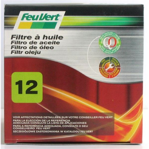 Filtre à huile FEU VERT N°12 Filtre à huile FEU VERT N°12