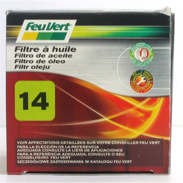 Filtre à huile FEU VERT N°14 Filtre à huile FEU VERT N°14