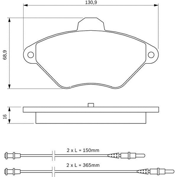 4 Plaquettes de frein avant Bosch BP137 4 Plaquettes de frein avant Bosch BP137