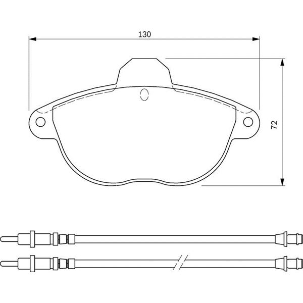 4 Plaquettes de frein avant Bosch BP242 4 Plaquettes de frein avant Bosch BP242