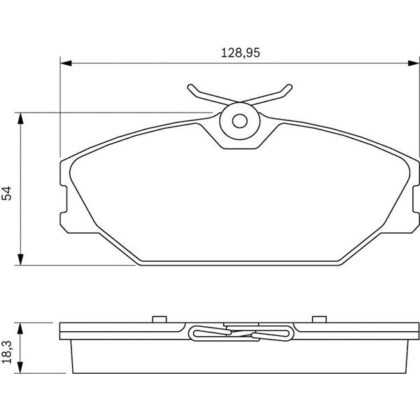 4 Plaquettes de frein avant Bosch BP286 4 Plaquettes de frein avant Bosch BP286