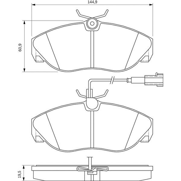 4 Plaquettes de frein avant Bosch BP304 4 Plaquettes de frein avant Bosch BP304