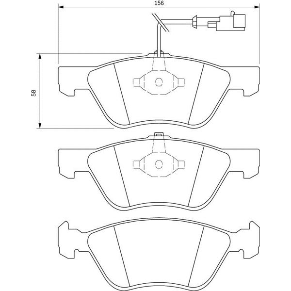 4 Plaquettes de frein avant Bosch BP324 4 Plaquettes de frein avant Bosch BP324