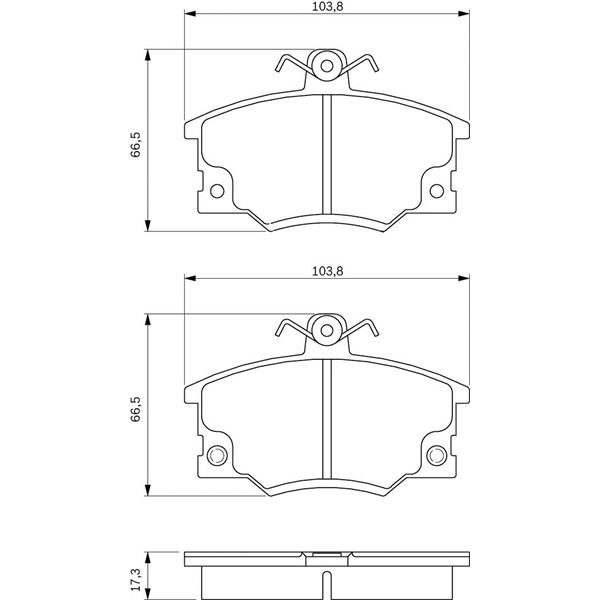 4 plaquettes de frein avant Bosch BP720 4 plaquettes de frein avant Bosch BP720