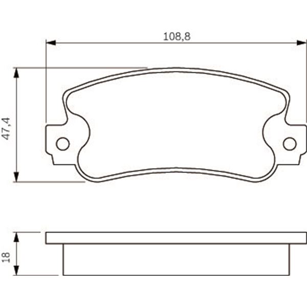 4 Plaquettes de frein avant Bosch BP041 4 Plaquettes de frein avant Bosch BP041