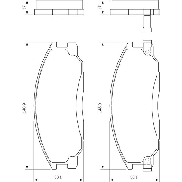 4 Plaquettes de frein avant Bosch BP440 4 Plaquettes de frein avant Bosch BP440