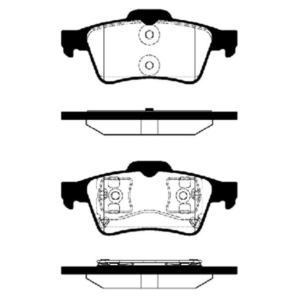 4 plaquettes de frein arrière SBS 223629 4 plaquettes de frein arrière SBS 223629