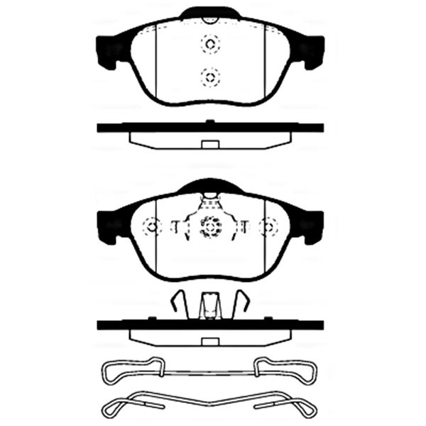 4 plaquettes de frein avant SBS 223949 4 plaquettes de frein avant SBS 223949
