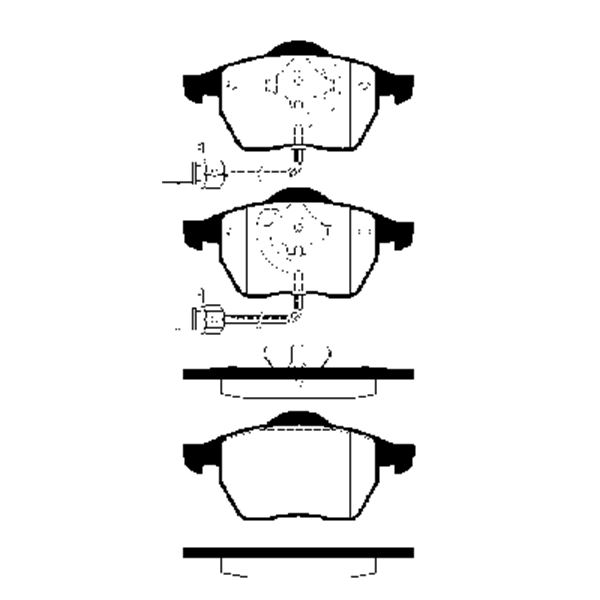 4 plaquettes de frein avant SBS 224742 4 plaquettes de frein avant SBS 224742