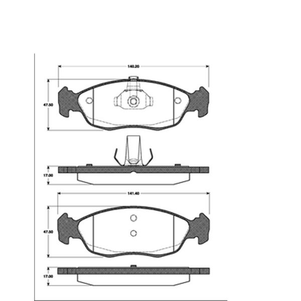 4 plaquettes de frein avant SBS 221936 4 plaquettes de frein avant SBS 221936