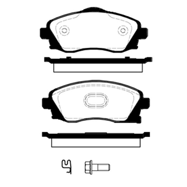 4 plaquettes de frein avant SBS 223624 4 plaquettes de frein avant SBS 223624