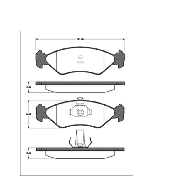 4 plaquettes de frein avant SBS 222535 4 plaquettes de frein avant SBS 222535