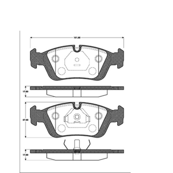4 Plaquettes de frein Avant SBS 221510 4 Plaquettes de frein Avant SBS 221510