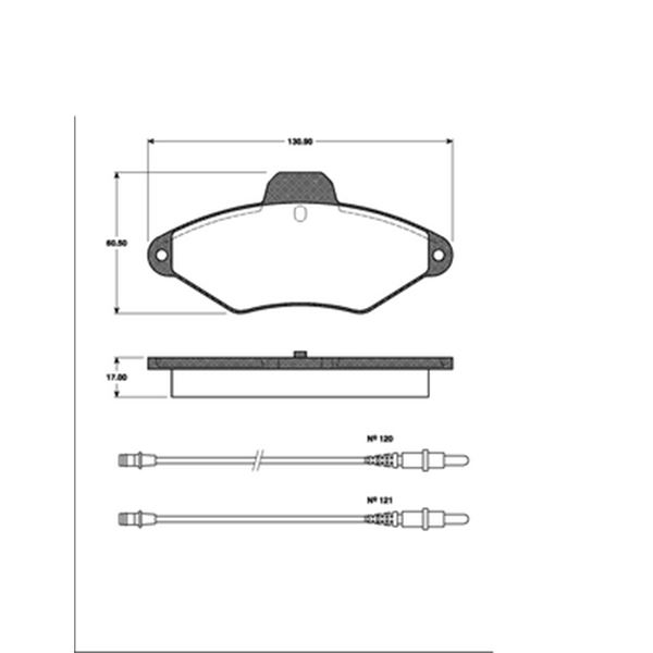 4 plaquettes de frein avant SBS 221930 4 plaquettes de frein avant SBS 221930