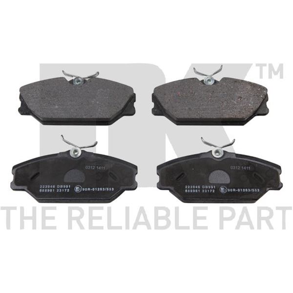 4 plaquettes de frein avant NK 223946 4 plaquettes de frein avant NK 223946