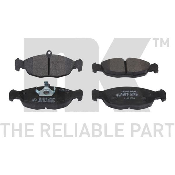 4 plaquettes de frein avant NK 223609 4 plaquettes de frein avant NK 223609