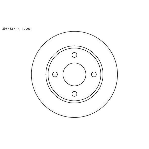 2 disques de frein avant SBS 202543 2 disques de frein avant SBS 202543
