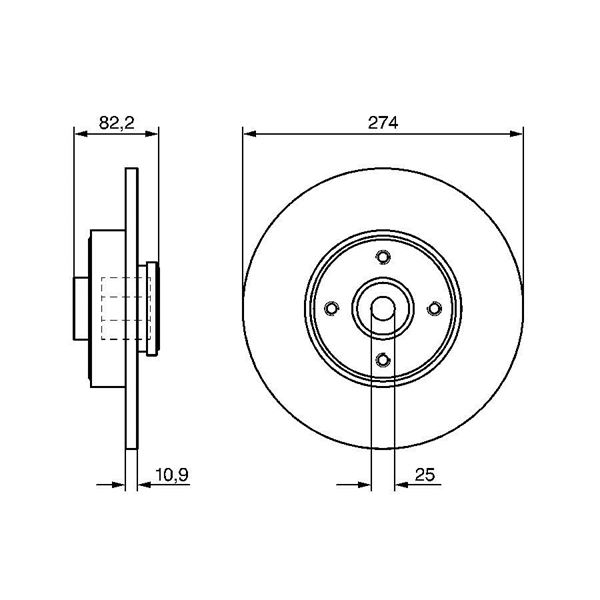 1 disque à roulement arrière Bosch BD1119 1 disque à roulement arrière Bosch BD1119