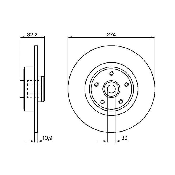 1 disque à roulement arrière Bosch BD1122 1 disque à roulement arrière Bosch BD1122