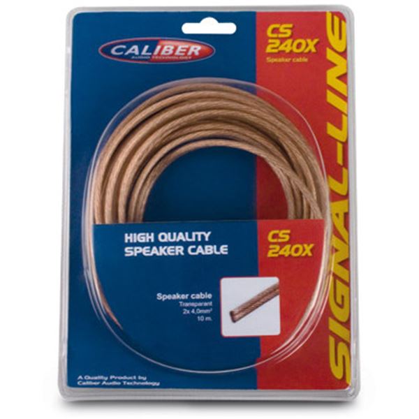 Câble haut-parleurs transparent 2 x 4mm CS240X Câble haut-parleurs transparent 2 x 4mm CS240X