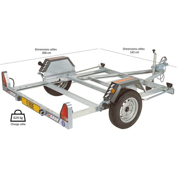 Châssis multiusages Erdé 751 MMA 750 KG Feu Vert