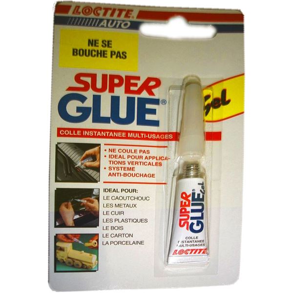 Colle Super glue gel 3 g LOCTITE 454 Feu Vert