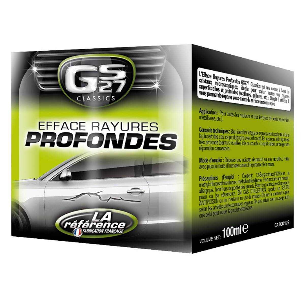 Efface rayures profondes GS27 Carat 100 ml