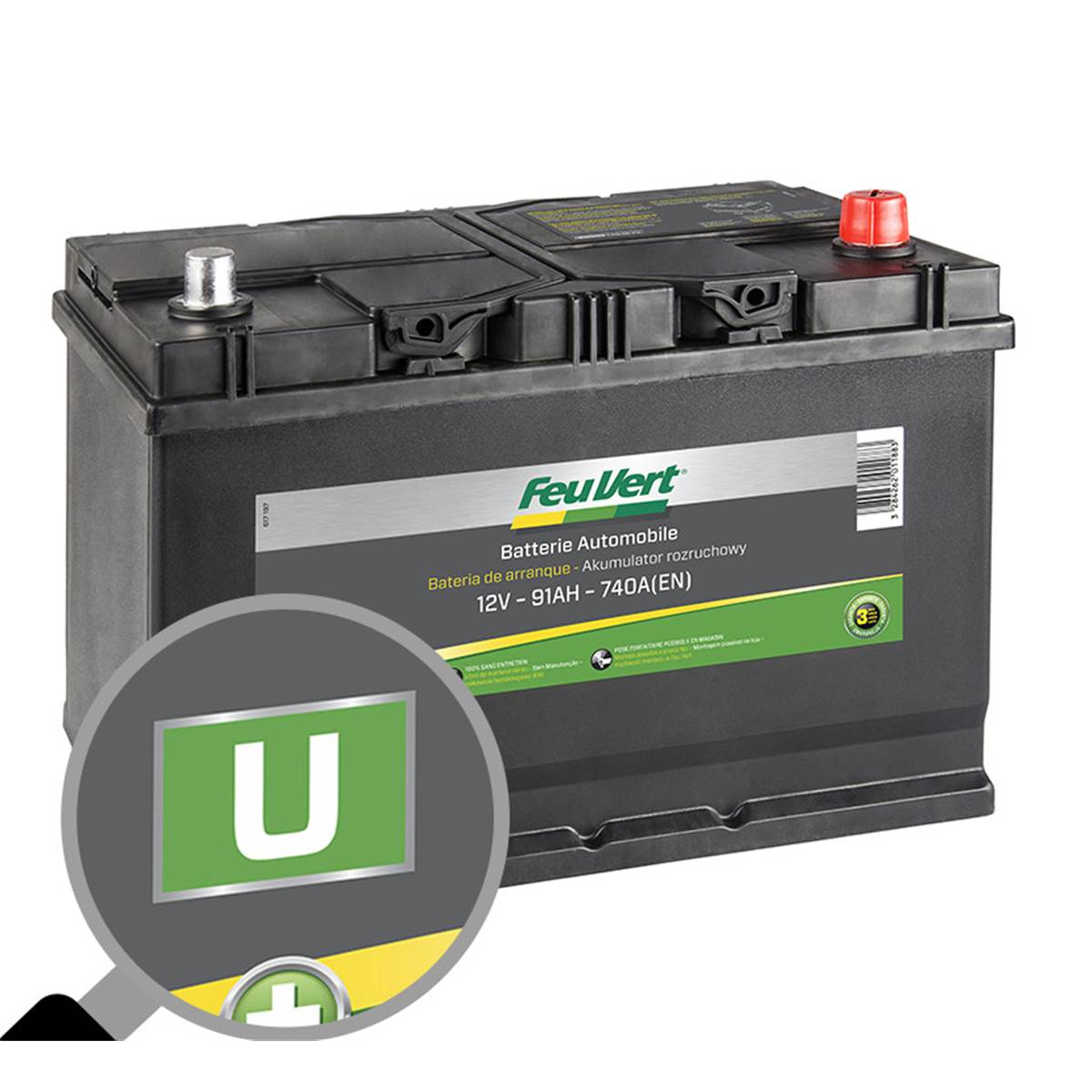 Batterie voiture Feu Vert U