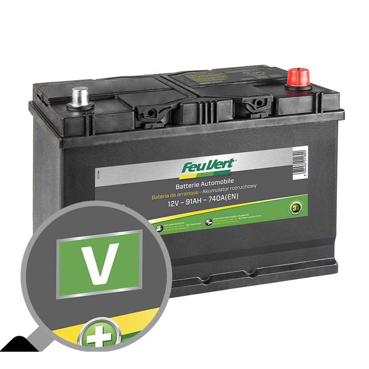 Batterie voiture Feu Vert V