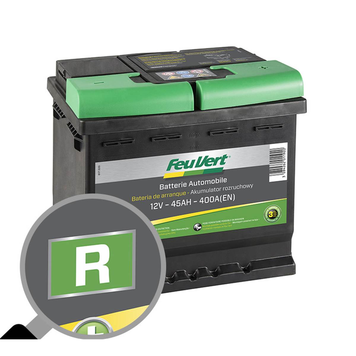 Batterie voiture Feu Vert R