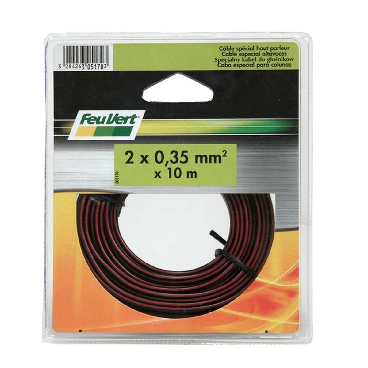Câble haut-parleur x 10 m Feu Vert