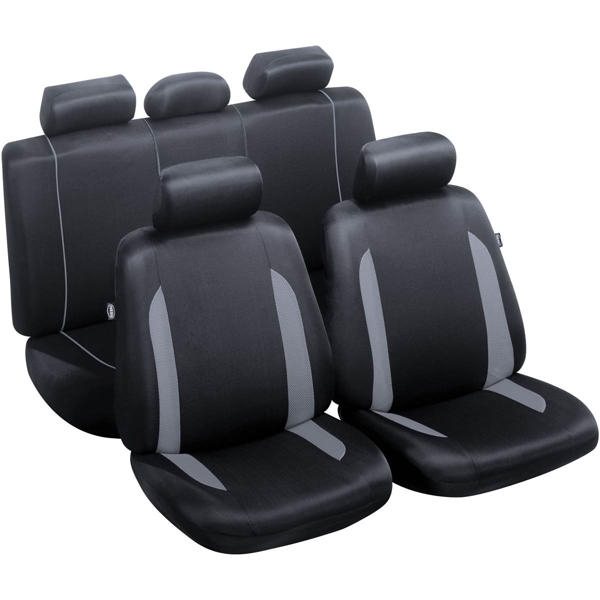Jeu complet de housses de sièges universelles fractionnables Combloux ROADACCESS noires/grises