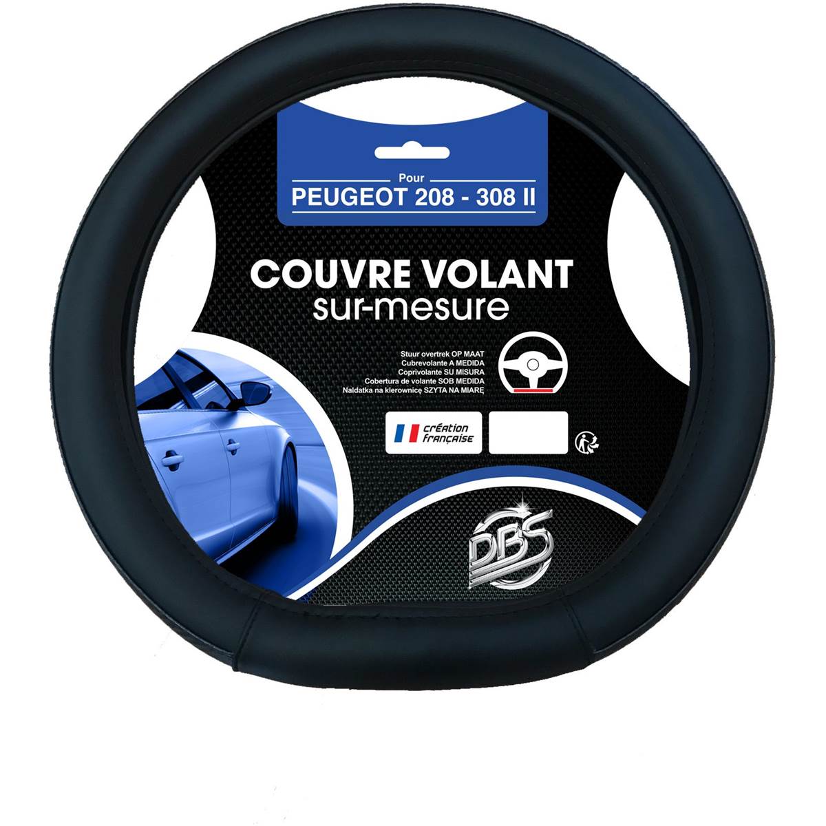 COUVRE VOLANT SUR MESURE POUR PEUGEOT 208/308
