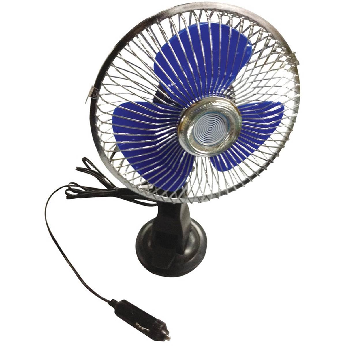 Ventilateur auto oscillant 12 volts avec fixation à ventouse