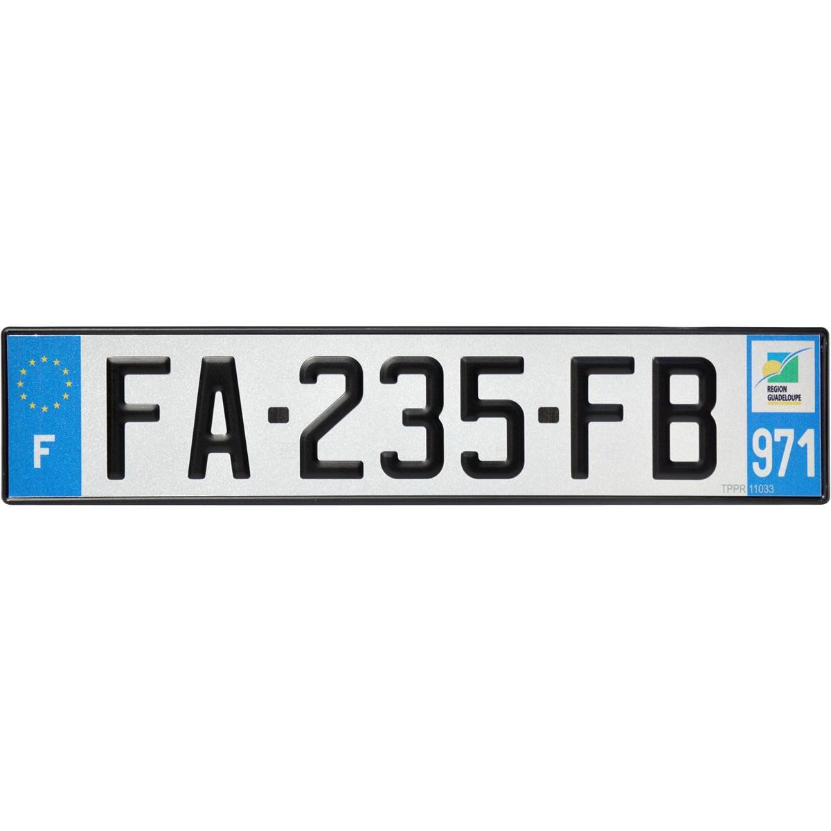 Plaque immatriculation alu basic 520 x 110 mm département 10