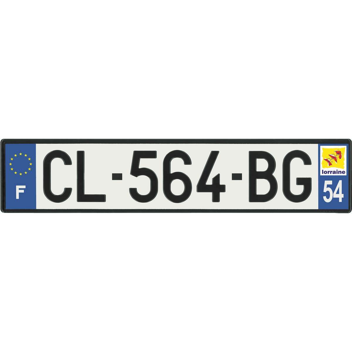 Plaque immatriculation alu basic 520 x 110 mm département 54