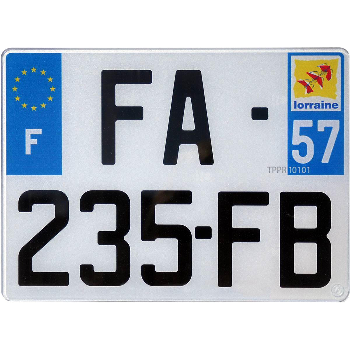 Plaque immatriculation plastique 275 x 200 mm département 41
