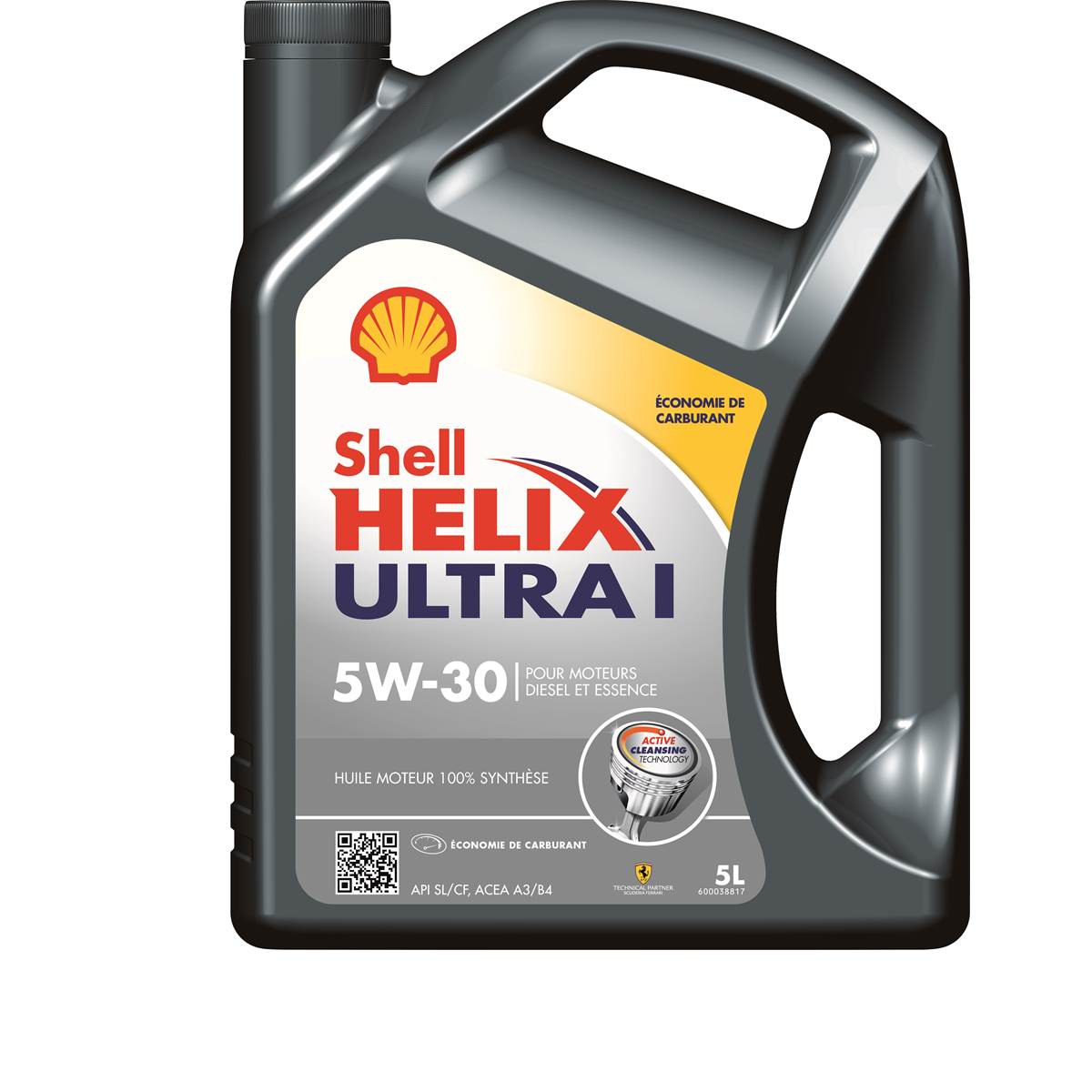 Huile moteur 100% synthétique Shell Ultra 5W30 5L