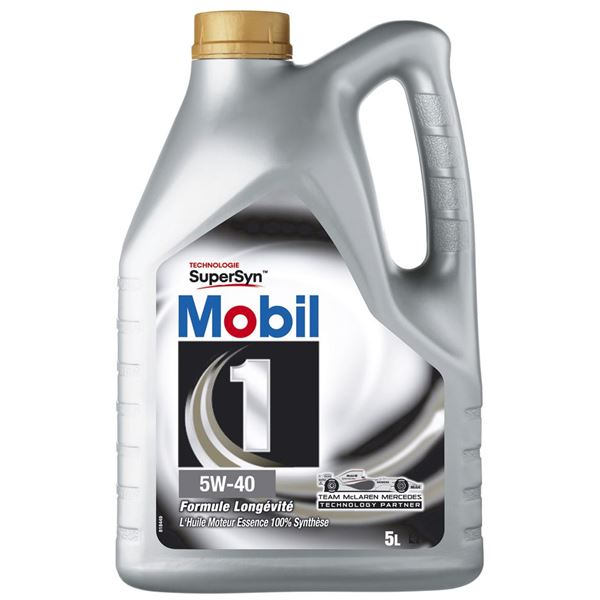  Huile  essence Mobil1 5W40  5L Feu Vert