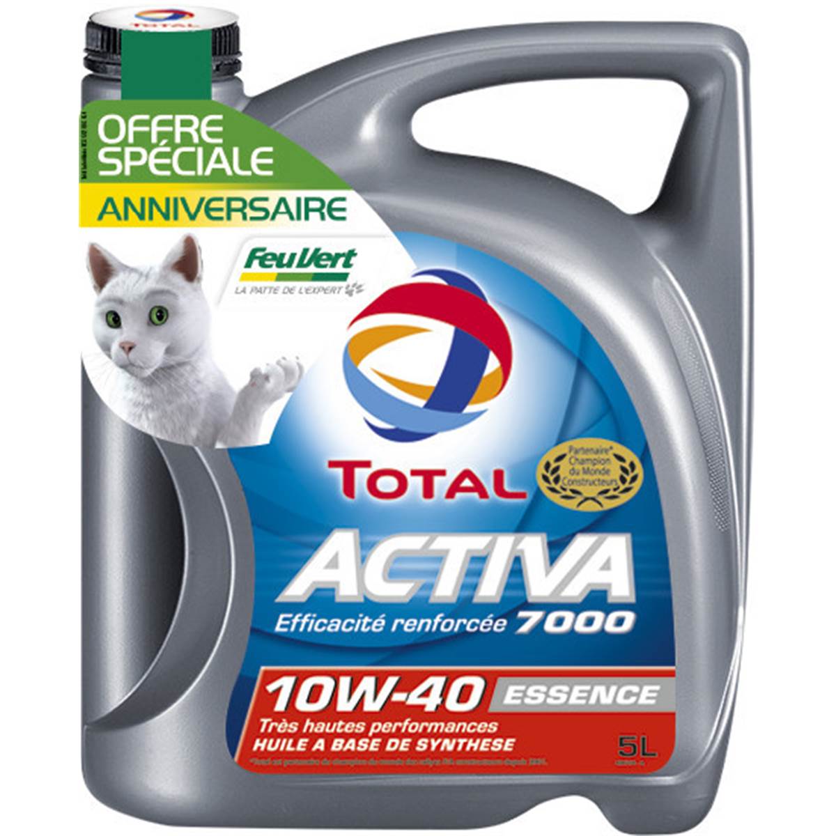 Huile moteur TOTAL ACTIVA 7000 Essence 10W40 5L